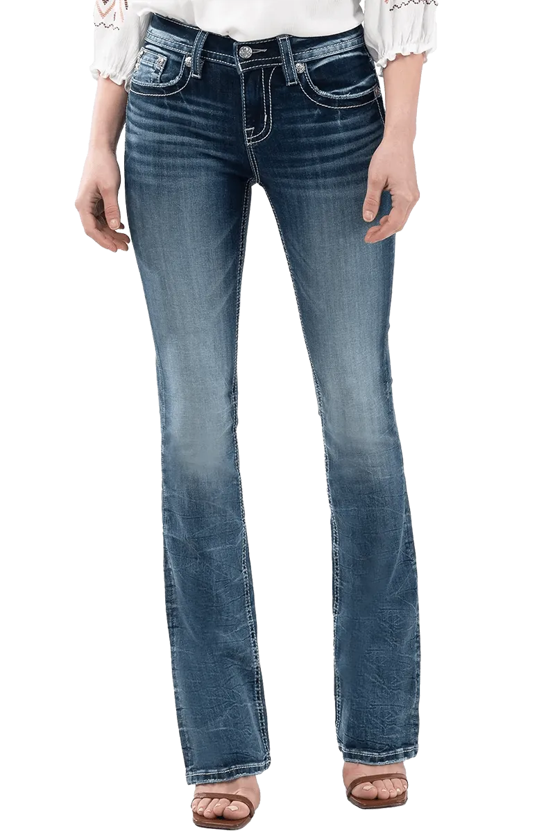 The Boot Jack Mid Rise Cut Boots Jeans