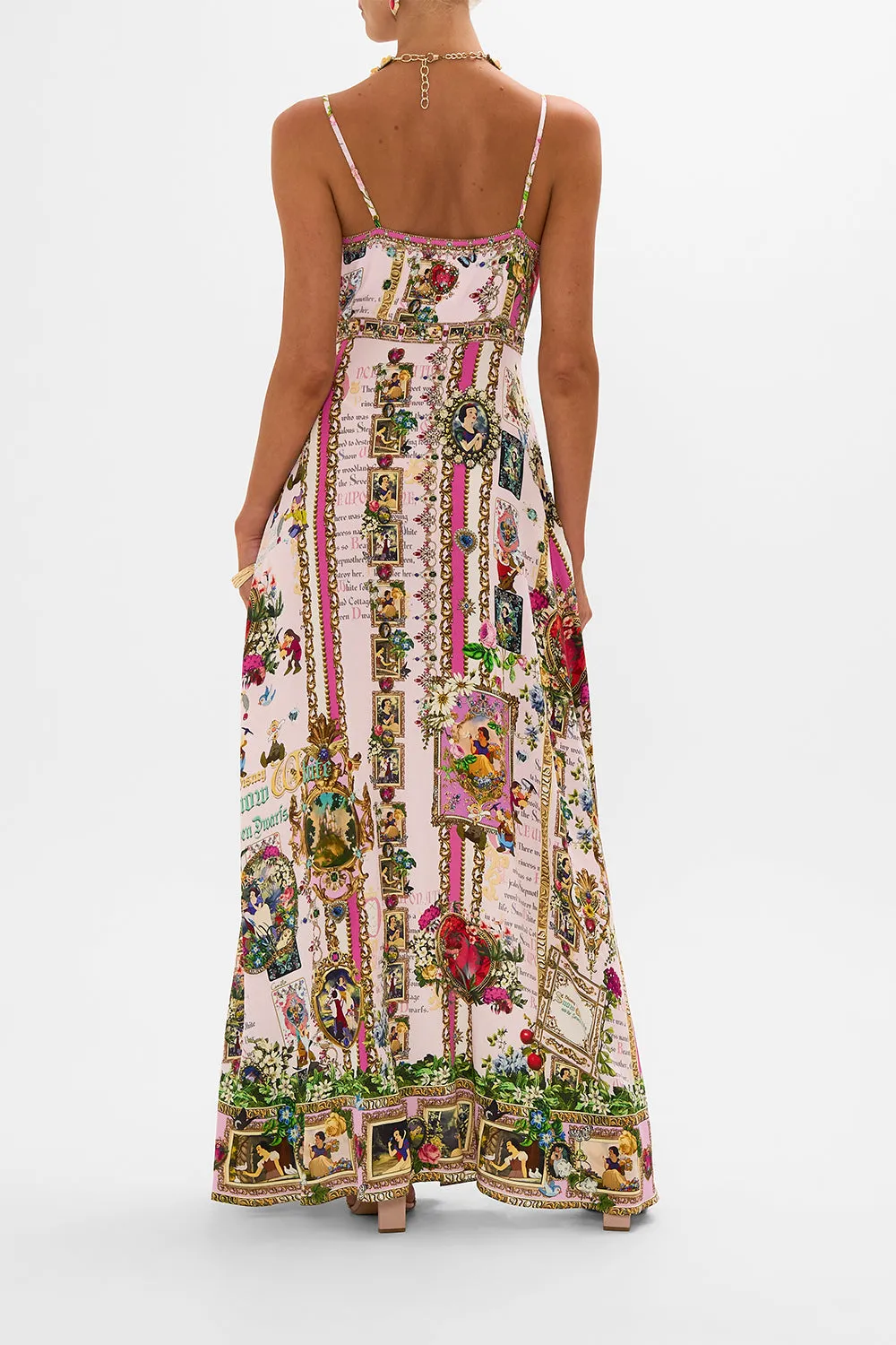 TIE FRONT CUT OUT MAXI DRESS MY SWEET SNOW WHITE