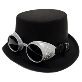 Top Hat with Steampunk Goggles