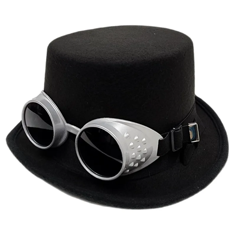 Top Hat with Steampunk Goggles