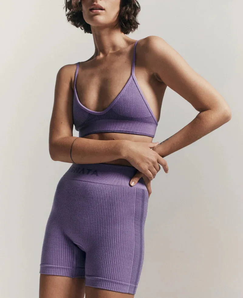 TRI WOOL BRALET - IRIS
