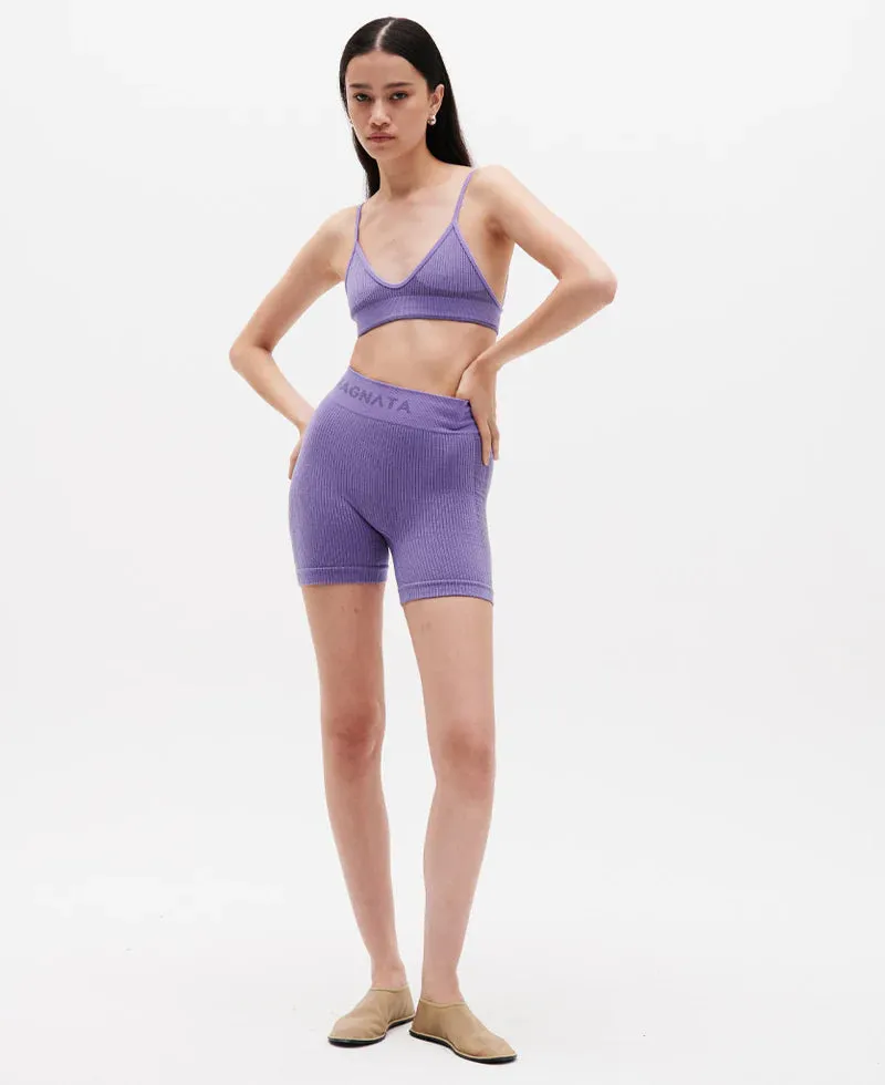 TRI WOOL BRALET - IRIS