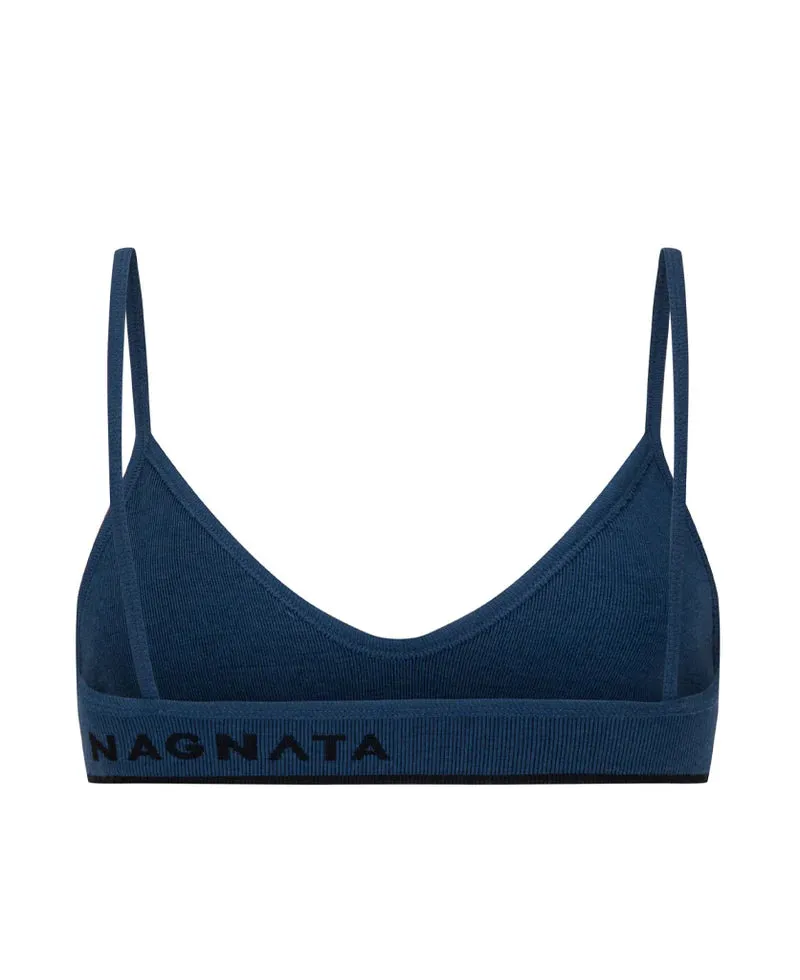 TRI WOOL BRALET - OCEAN