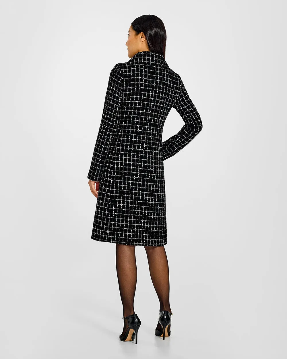Tweed Suri Alpaca Empire Waist A-line Coat