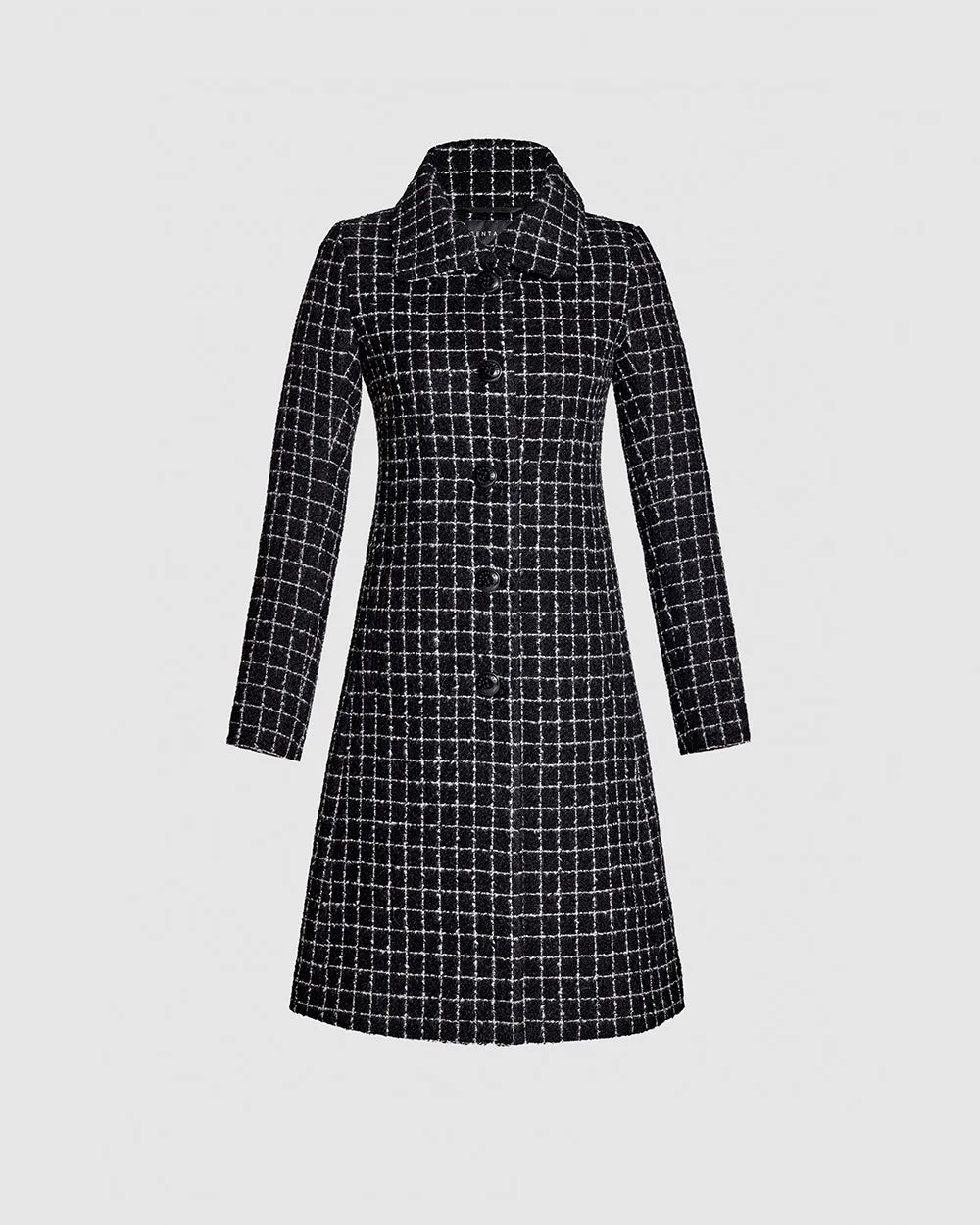 Tweed Suri Alpaca Empire Waist A-line Coat