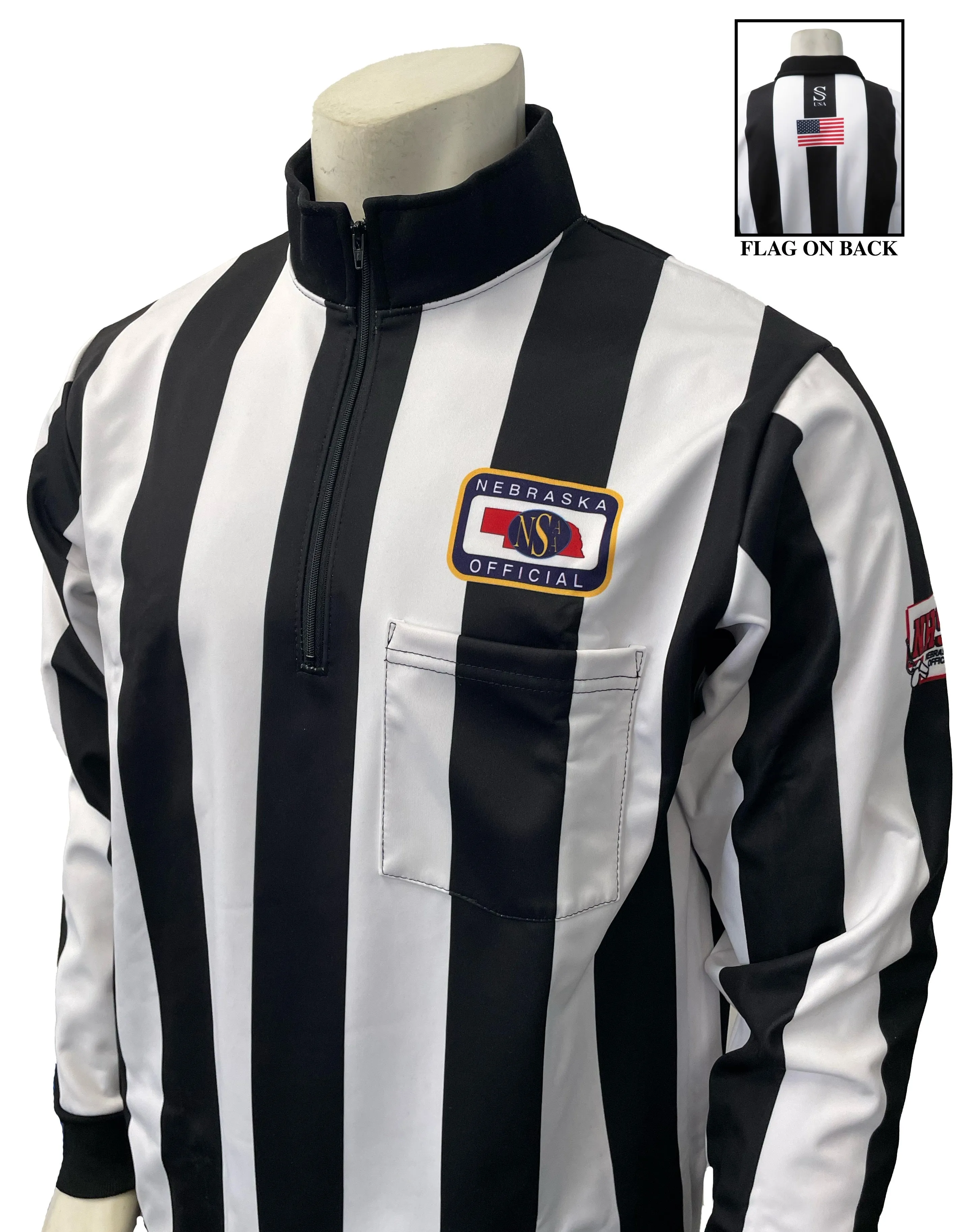 USA129NE-NHS - Smitty "Made in USA" - Nebraska Cold Weather Long Sleeve Football Shirt