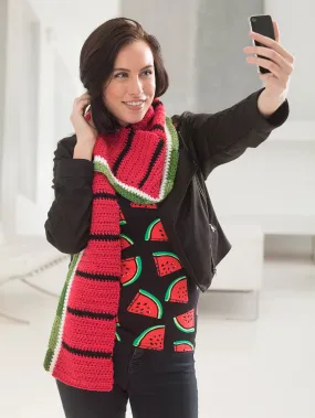 Watermelon Scarf (Crochet) - Version 1