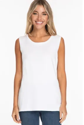 White Jewel Neck Tank Sweater