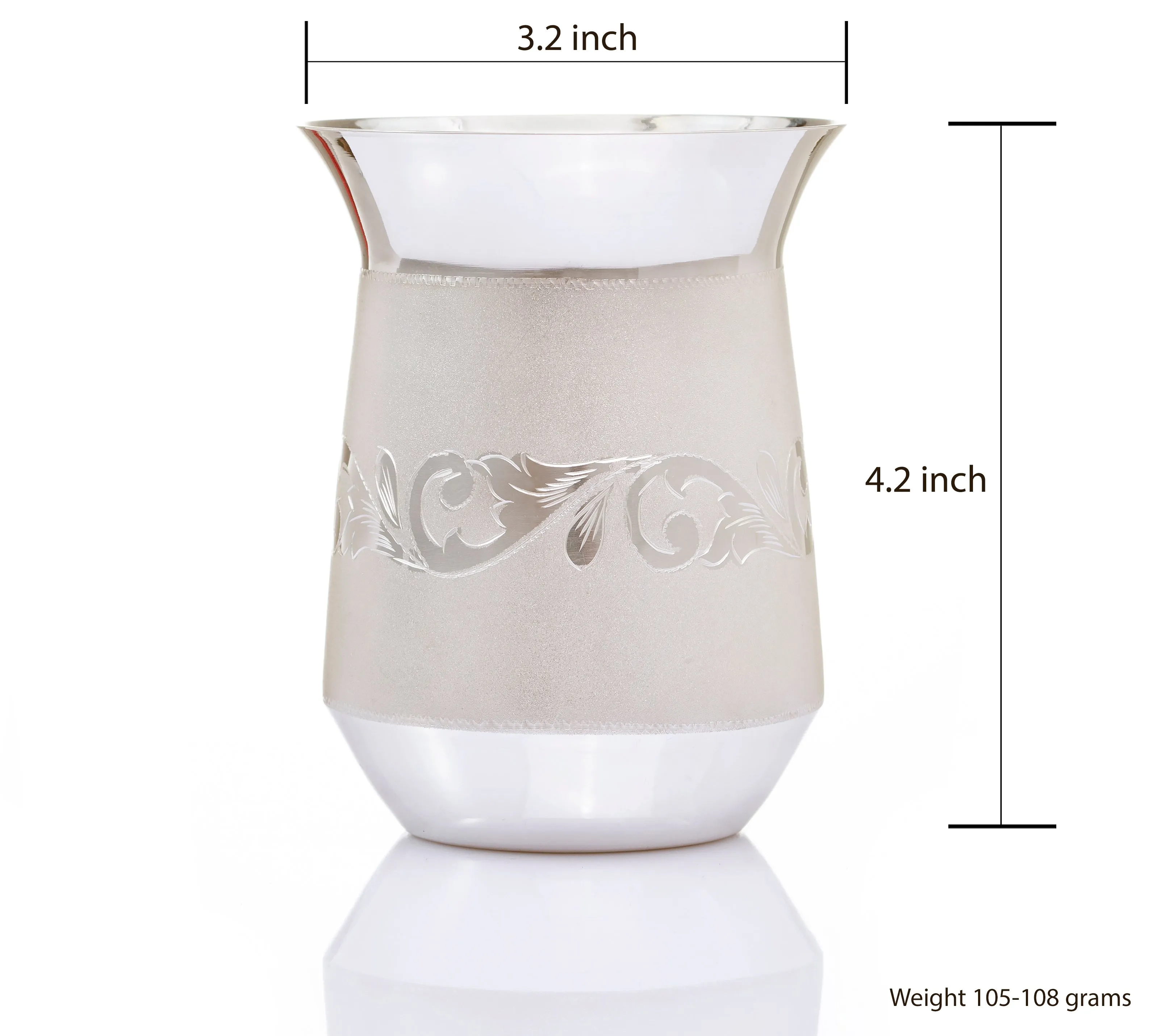 Wide Mouth Silver Glass - IJSH019