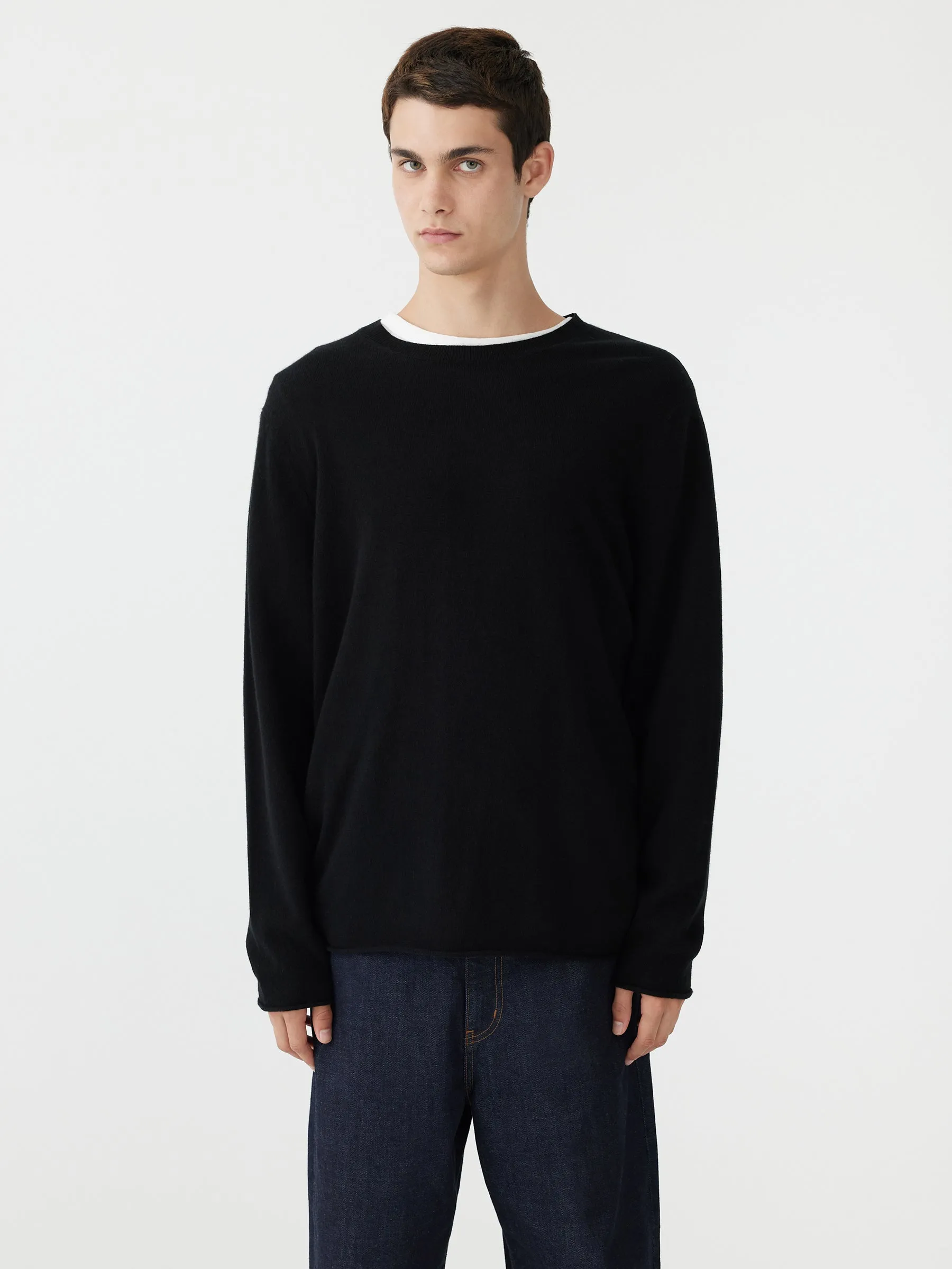 wool cashmere long sleeve knit