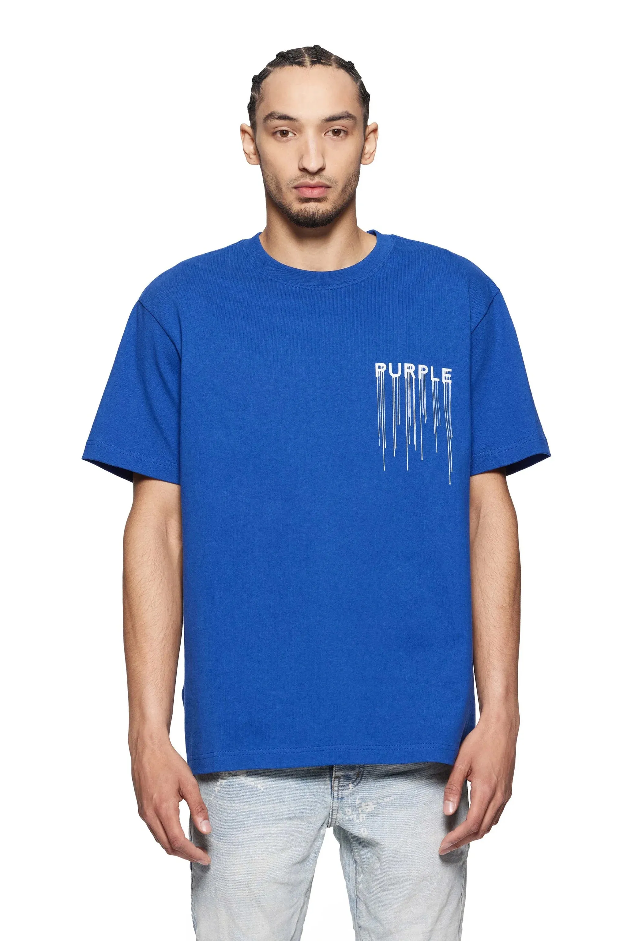 Wordmark Drip Tee (Blue) - P117-HMWD125