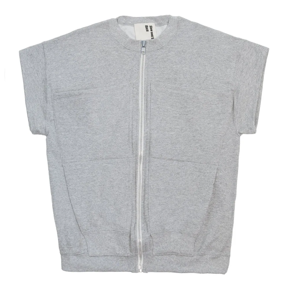 Zipper Vest in Grey Heather